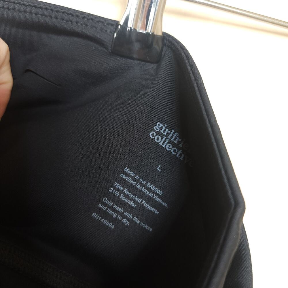 Girlfriend Collective High-Rise Bike Short in Black Size L - Picture 6 of 7